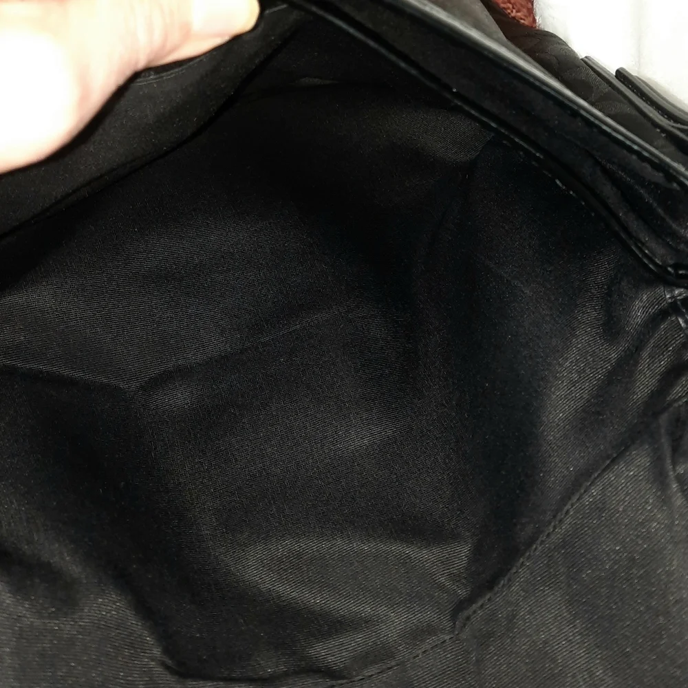 Coach Black Signature Studded Shoulder Bag